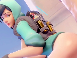 Animated Nude Babes Sucks and Rides on a Big Huge Dick