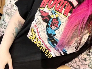 Nice Huge Boobs On Masturbating Redhead