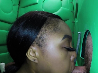 Sizzling blonde strokes and sucks black cock in glory gap