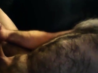Large mature uncut cumshot