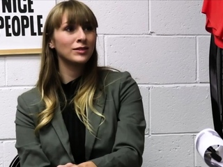 Large tit coworker sucks dick just after strip search