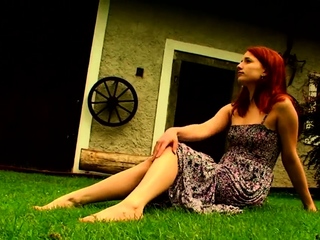 Lustful teen redhead hottie explores the slut’s planet