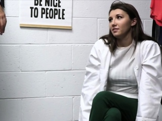 Teen thiefs fairly face on officers cock