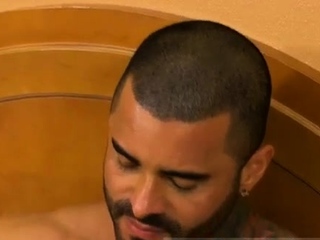 Black gay daddies masturbating Brazilian energy-fucker