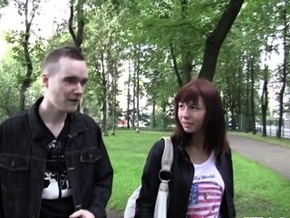 Divine russian Dasha with round all-natural tits fucking a male