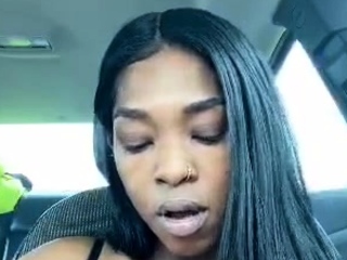 Huge Tits Kai Smoking whilst Driving on Periscope