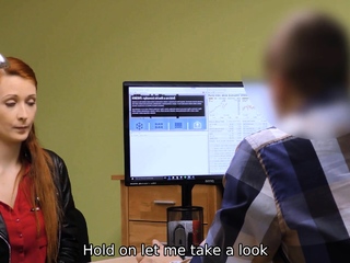 LOAN4K. Busty redheaded MILF has sex with a guy