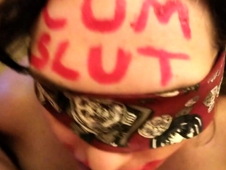 Tan blonde MILF sucks and fucks a massive cock