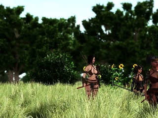 A horny shemale fucks difficult a young attractive hottie outside