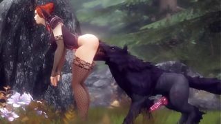 Asami take pleasure with a beast