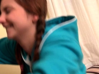 Fantastic searching young brunette lady is posing era