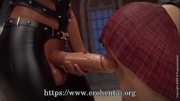 Horny 3d futa girls start out ass fucking in public at the museum