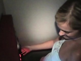 Smiling lady loves to swallow cum