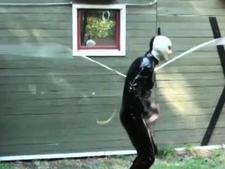 Dominatrix rides nude serf