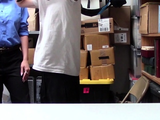 Male shoplifter licks then fuck huge tits milf female officer