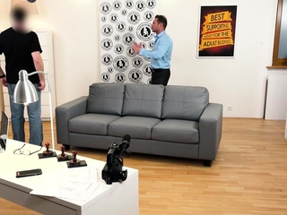 Wild tough casting with seductive French teen Luna Rival and