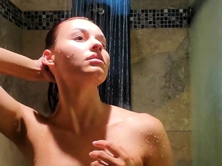 Attractive teen ebony solo toy masturbation