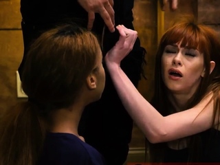 Blonde huge tits rough He chains up small ebony teen Kendall