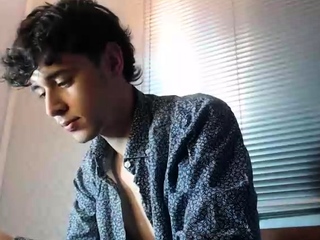 Gay twink solo for this massive cock jacking off