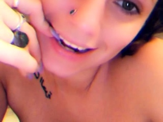 Significant Boobed Blonde Masturbates With A Dildo In The Bathroom