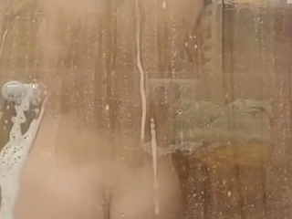 stepsister 19 showering even though my cum flows