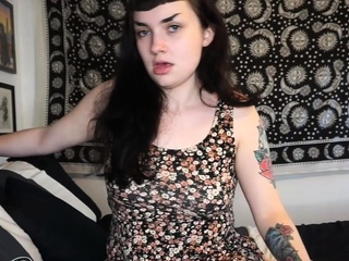 Cute curly brunette solo webcam masturbation