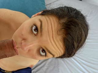 Doe eyes petite Colombian Tries Major Cock