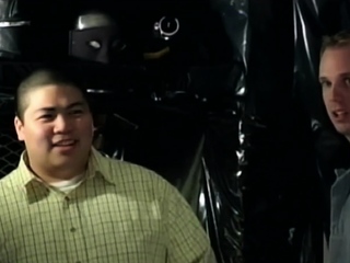 Guys shocked and entirely busted in a dark fetish cave