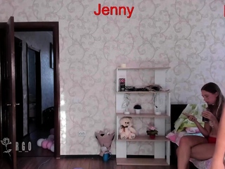 Modest titted babe toys her pussy on webcam