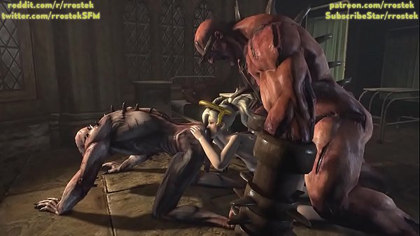 Overwatch Mercy fucked tough by a Hulking Monstrer although she rims ass 3D Animation