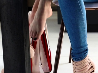 Brunette lesbos licking fingering