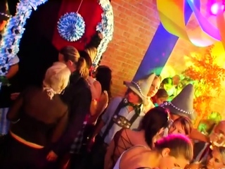 Loads of pussies and wicked perky boobs throughout orgy celebration