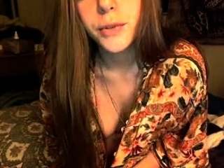 Major boob brunette masturbates on webcam