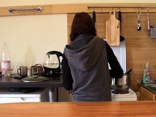Tasty floosy gets massive lovestick as a present