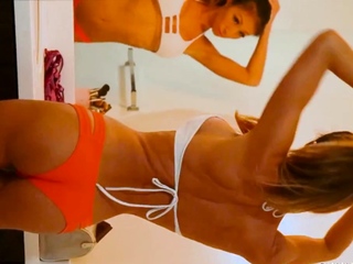 Amateur striptease and Solo masturbation