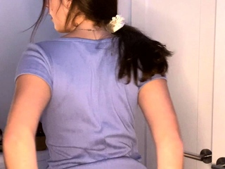 Large boob brunette masturbates on webcam