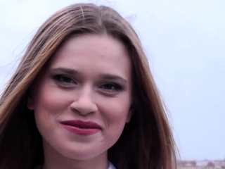 Pale and chubby brunette MILF sucks and tit fucks a large cock