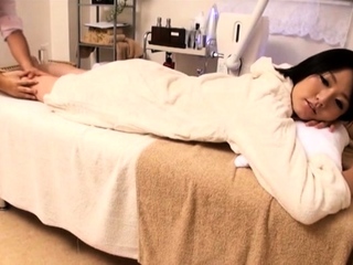 Smaller tit massage girl Ivy rubs her pussy