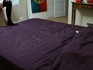 Sweet brunette pussy massage hidden cam