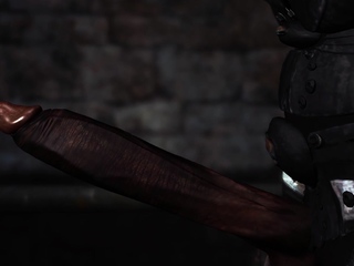 Alien monster fucks really hard a attractive hot blonde in the dark dunge