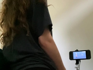 Amateur massive ass brunette teen with