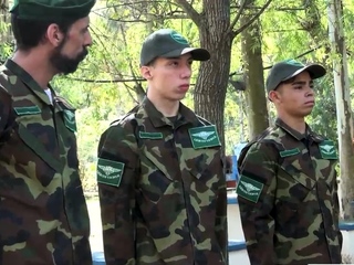 Naughty latino soldiers get their asses owned by Joris