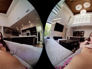 Skinny brunette MILF sucks and fucks a significant cock