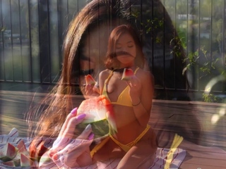 Small asian gets facialized