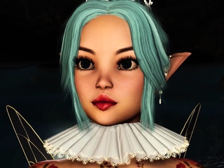 A attractive young fairy gets fucked really hard by large orcks outside