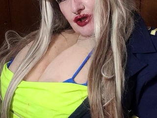 Attractive Susi as a stewaress with cup k tits