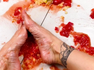 German Meals Feet Crunch Fetisch porn with attractive student teen