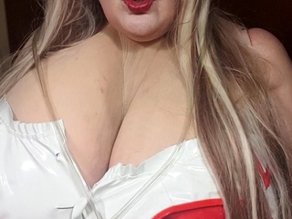 Omg nasty nurse is rubbing cock toy among fat tis