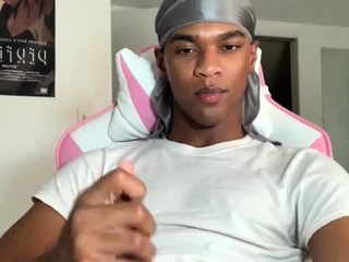 Solo major cock twink jerks off his major male rod