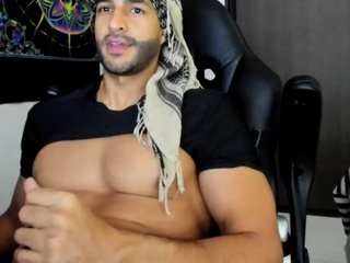 Unbelievable attractive twink with challenging large muscle tissues solo jerking entertaining